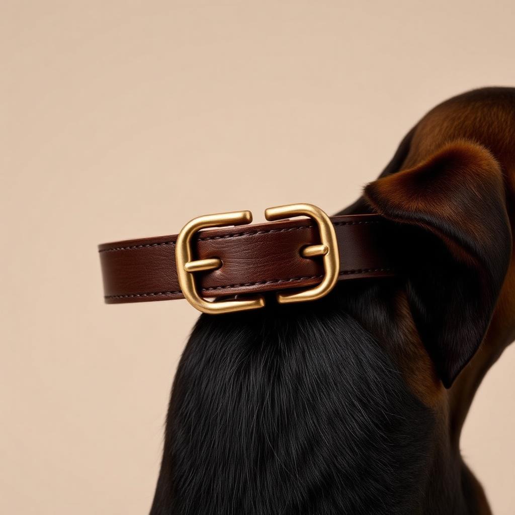 Collar Cuero Bronce